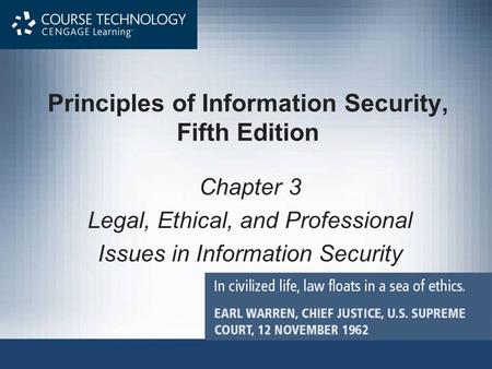 Principles of Information Security, Fifth Edition