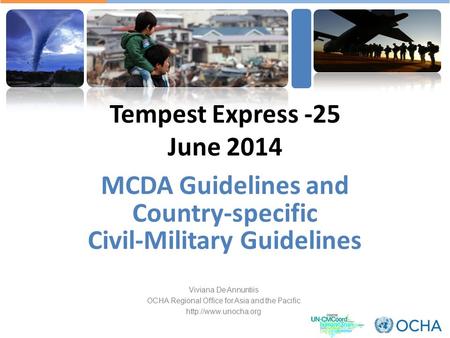 MCDA Guidelines and Country-specific Civil-Military Guidelines