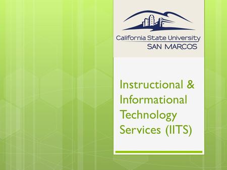 Instructional & Informational Technology Services (IITS)