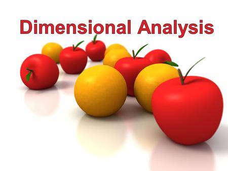 Dimensional Analysis Look at title and pick apart.