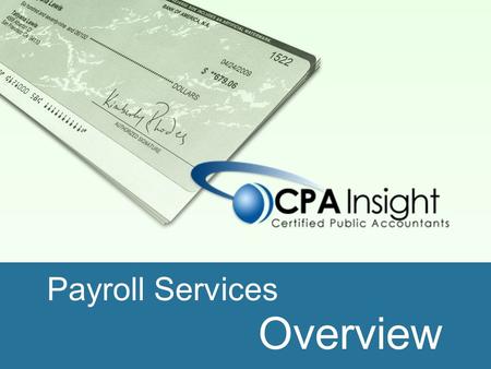 Payroll Services Overview. Are you either… Paying a lot for payroll services? Spending too much time on payroll? Afraid of mistakes that could lead to.