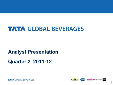 1 1 Analyst Presentation Quarter 2 2011-12. 2 Agenda Financial highlights Macro Environment Operating performance highlights Financial review.