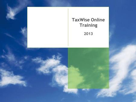 TaxWise Online Training