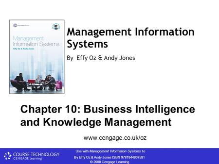 Management Information Systems By Effy Oz & Andy Jones