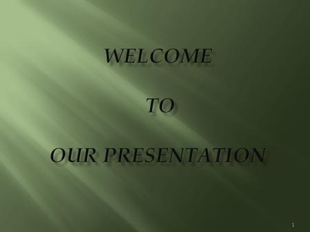 WELCOME TO OUR PRESENTATION