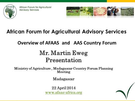 Mr. Martin Eweg Presentation