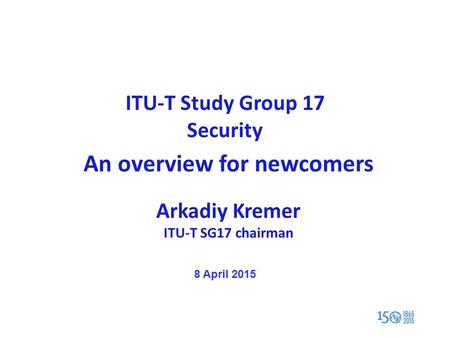 ITU-T Study Group 17 Security