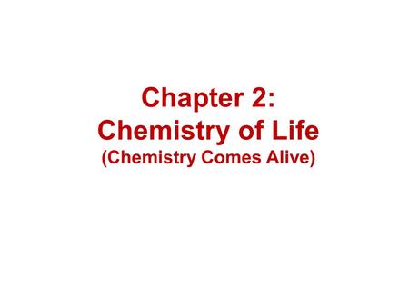 (Chemistry Comes Alive)