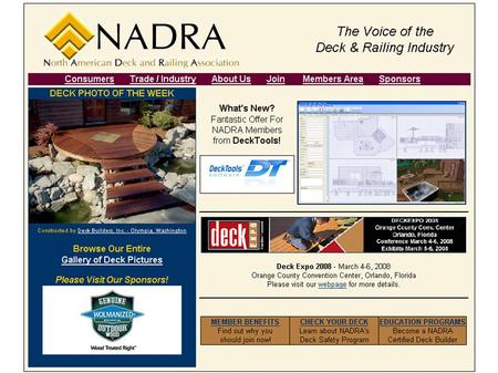 Revenue Sharing Opportunities - 90%of gross profit to NADRA I. Advertising within NADRA web site A. Banner ads B. Sponsors section/Links C. Find a builder/Find.