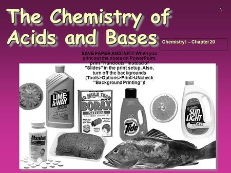 The Chemistry of Acids and Bases