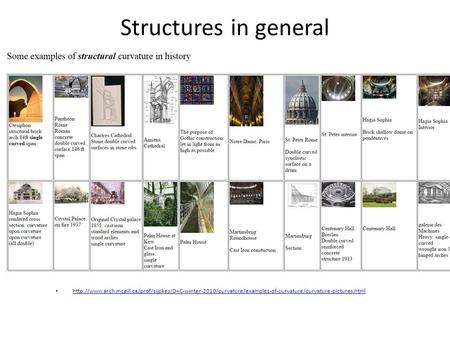 Structures in general