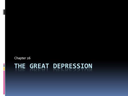 Chapter 26. Section 1  1920s warning signs  Farm and factory overproduction outpaced the ability of consumers to buy the products.  The banking system.