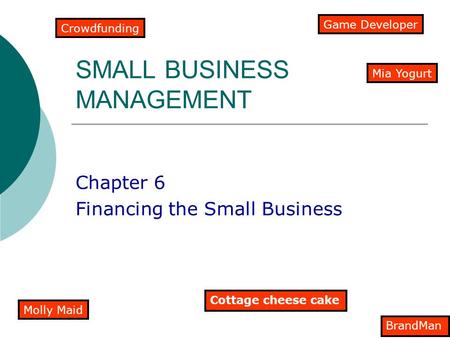 SMALL BUSINESS MANAGEMENT