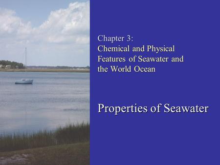 Properties of Seawater