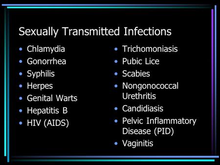 Sexually Transmitted Infections