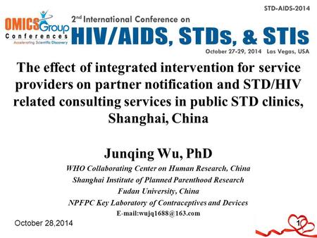 The effect of integrated intervention for service providers on partner notification and STD/HIV related consulting services in public STD clinics, Shanghai,