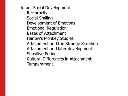 Infant Social Development