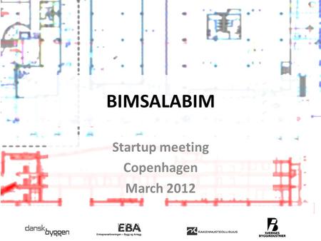 BIMSALABIM Startup meeting Copenhagen March 2012.