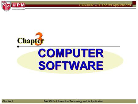 3 COMPUTER SOFTWARE Chapter