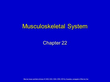 Musculoskeletal System