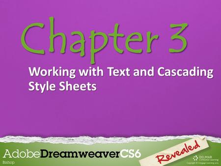 Chapter 3 Working with Text and Cascading Style Sheets.