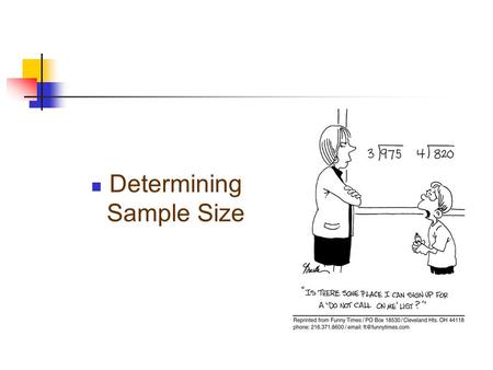 Determining Sample Size