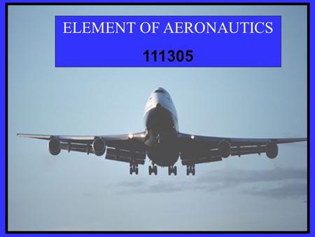 ELEMENT OF AERONAUTICS