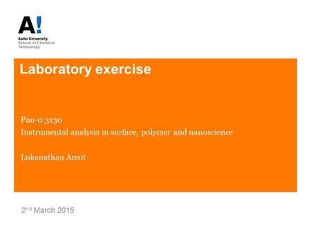 Laboratory exercise Puu