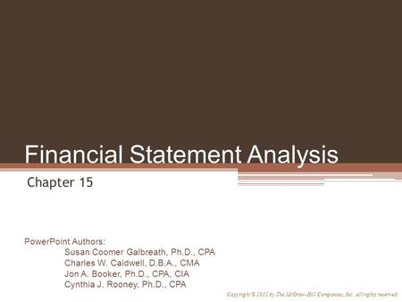 Financial Statement Analysis