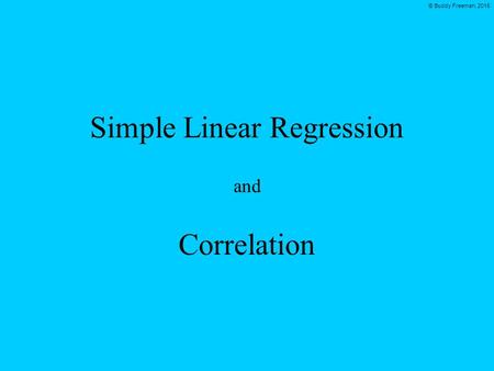 Simple Linear Regression