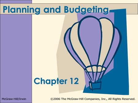 Planning and Budgeting