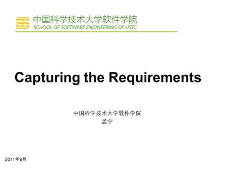 Capturing the Requirements