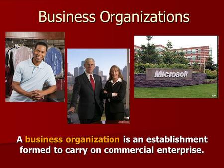 Business Organizations