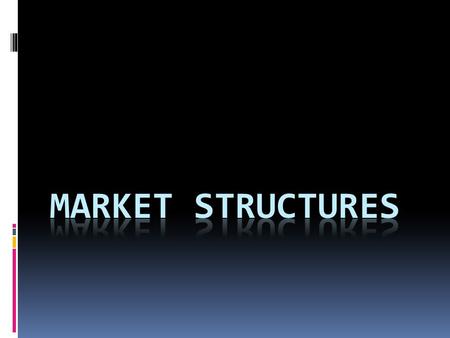 Market Structures.