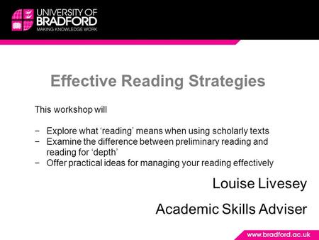 Effective Reading Strategies