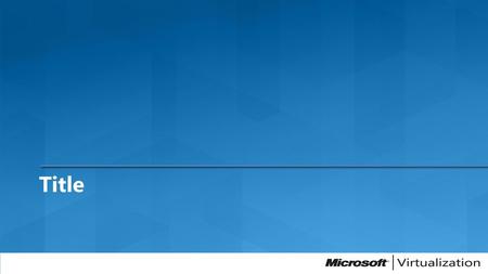 Title. 1.Breakdown the components of a personal computer 2.This is what we commonly refer to as a Windows OS 3.VDI moves the OS, Apps and Data to.