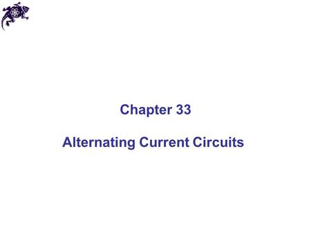 Alternating Current Circuits