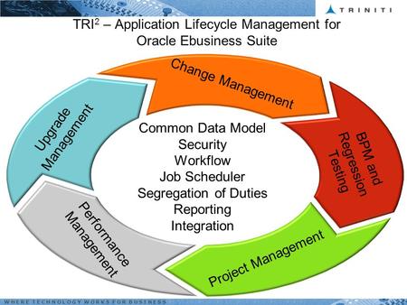 W H E R E T E C H N O L O G Y W O R K S F O R B U S I N E S S TRI 2 – Application Lifecycle Management for Oracle Ebusiness Suite Change Management Common.