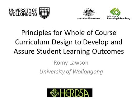 Romy Lawson University of Wollongong