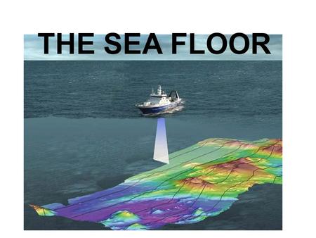 THE SEA FLOOR. Methods of bathymetry Features of the Ocean Floor Drain The Ocean.