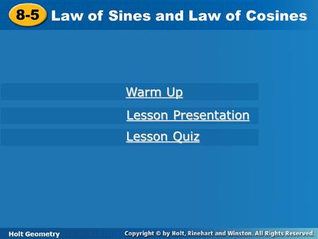 Law of Sines and Law of Cosines