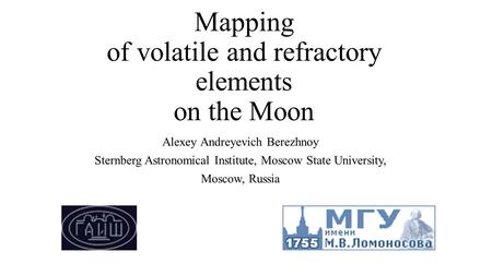 Mapping of volatile and refractory elements on the Moon