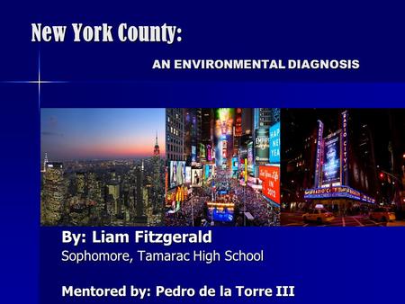 New York County: AN ENVIRONMENTAL DIAGNOSIS