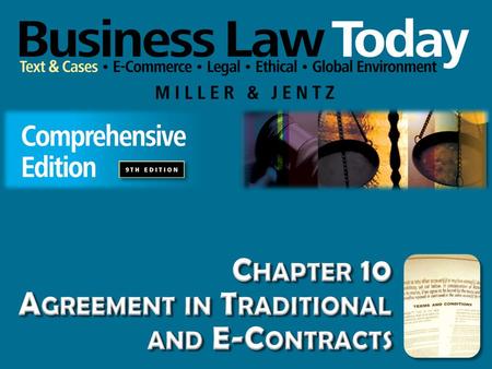 Chapter 10 Agreement in Traditional and E-Contracts