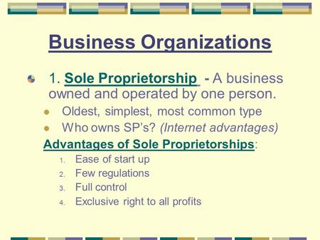 Business Organizations