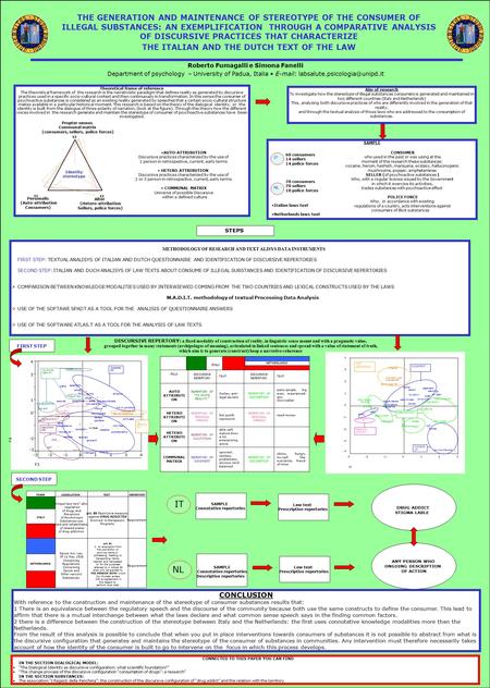 THE GENERATION AND MAINTENANCE OF STEREOTYPE OF THE CONSUMER OF ILLEGAL SUBSTANCES: AN EXEMPLIFICATION THROUGH A COMPARATIVE ANALYSIS OF DISCURSIVE PRACTICES.