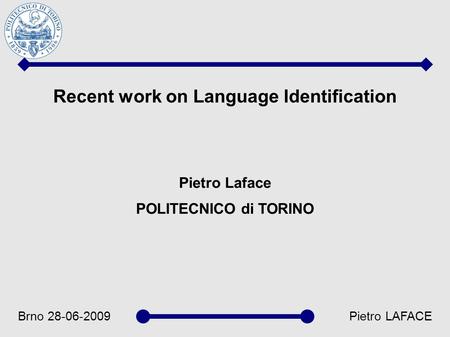 Recent work on Language Identification