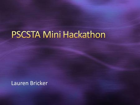 Lauren Bricker. Introduction “Presentation” (10 minutes) Low fidelity prototyping and App Inventor Determine teams (5 minutes) One App Inventor “expert”