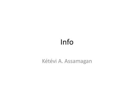 Info Kétévi A. Assamagan. We’ve entered the last month of preparation before ASP2014 begins – Everything must come together now There are 2 more meetings.