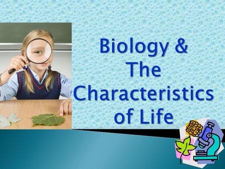 Biology & The Characteristics of Life